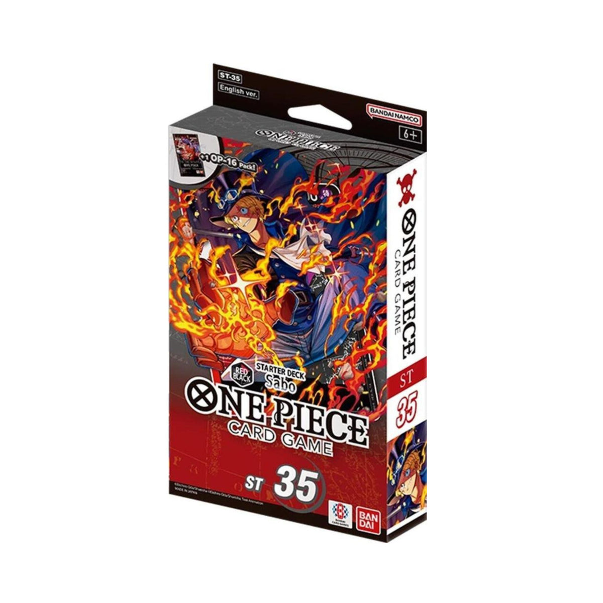 One Piece Card Game Starter Deck ST-35 RED/BLACK Sabo | Official 51-Card Ready-to-Play Deck with Leader Card, 10 DON!! Cards & Index Cards | Bandai TCG
