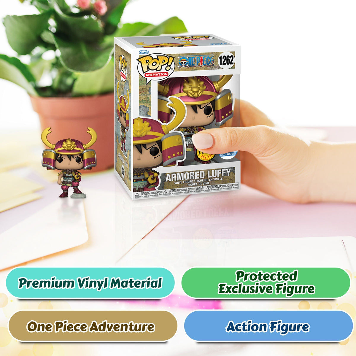 Armored Luffy #1262 Funko Pop! Animation One Piece - Approx. 4.52" Collectible Exclusive Chase Limited Edition Vinyl Figure