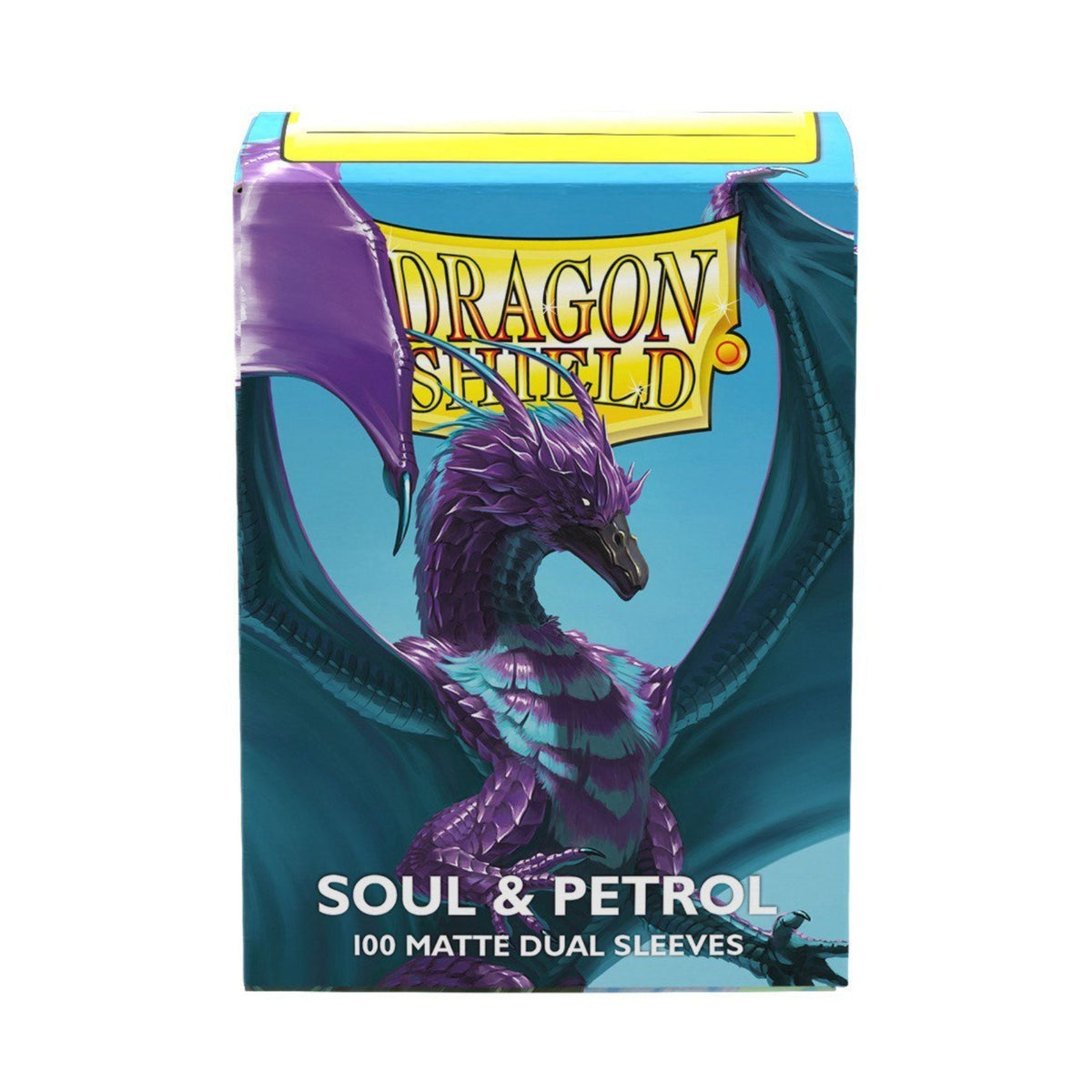 Dragon Shield Standard Matte Dual Card Sleeves Soul & Petrol 100 Count, Fully Opaque Dual-Layer Protective Sleeves with Textured Matte Finish for Standard Size Trading Cards