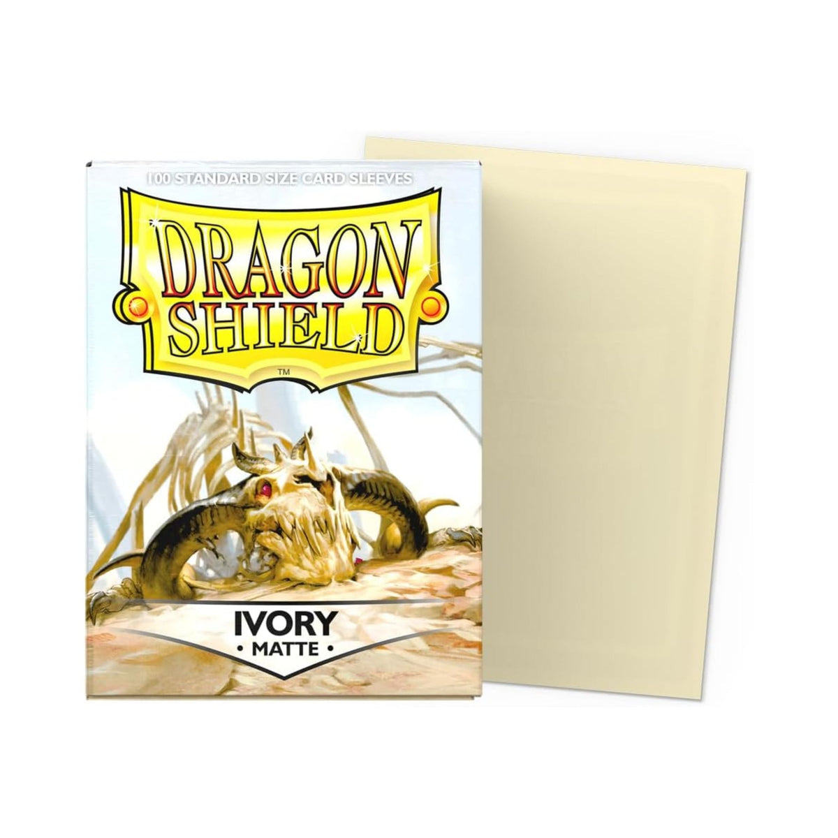 Dragon Shield Card Sleeves Ivory Matte 100ct Standard Size Trading Card Protectors