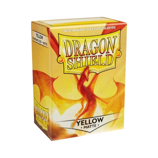 Dragon Shield Card Sleeves Yellow Matte Standard Size Trading Card Protectors, 100ct