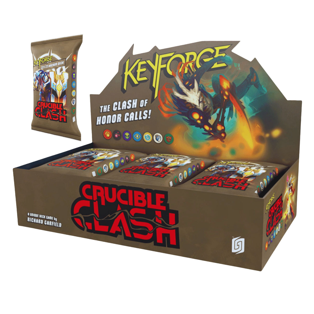 Keyforge Crucible Clash Archon Deck Display Collectible Card Game