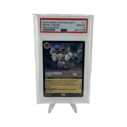 Disney Lorcana Mickey Mouse Musketeer Gen Con 2023 Gencon Promo 11 PSA 10