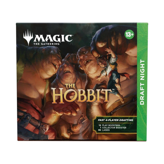 MTG The Hobbit Draft Night Box Set – 4-Player Pick-Two Draft Kit with 12 Play Boosters, 1 Collector Booster, Foils, Tokens & Lands – Magic: The Gathering TCG Game Night Experience