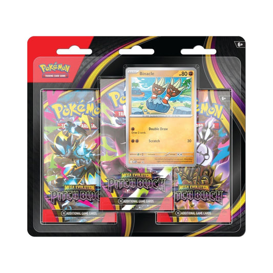Pokémon TCG Mega Evolution Pitch Black 3-Pack Blister | Mega Darkrai ex & Mega Zeraora ex Pokémon Cards | Official Pokémon Trading Card Game Booster Packs