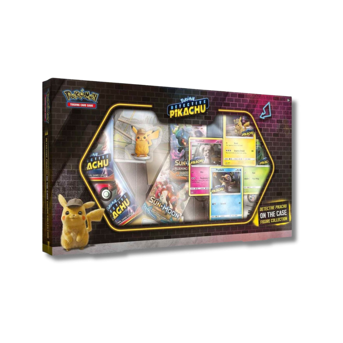 Pokemon TCG Detective Pikachu On The Case Figure Collection Box with 5 Booster Packs and Promos
