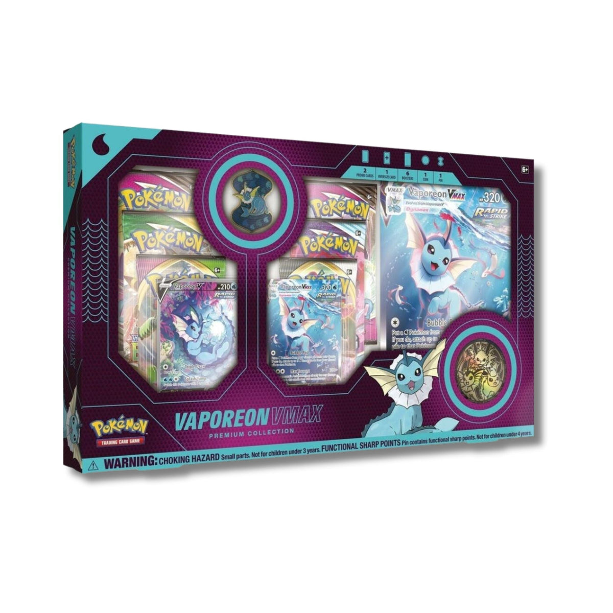 Pokémon TCG VMAX Premium Collection with Etched Card, Full-Art Card, Pin, Coins, Booster Packs