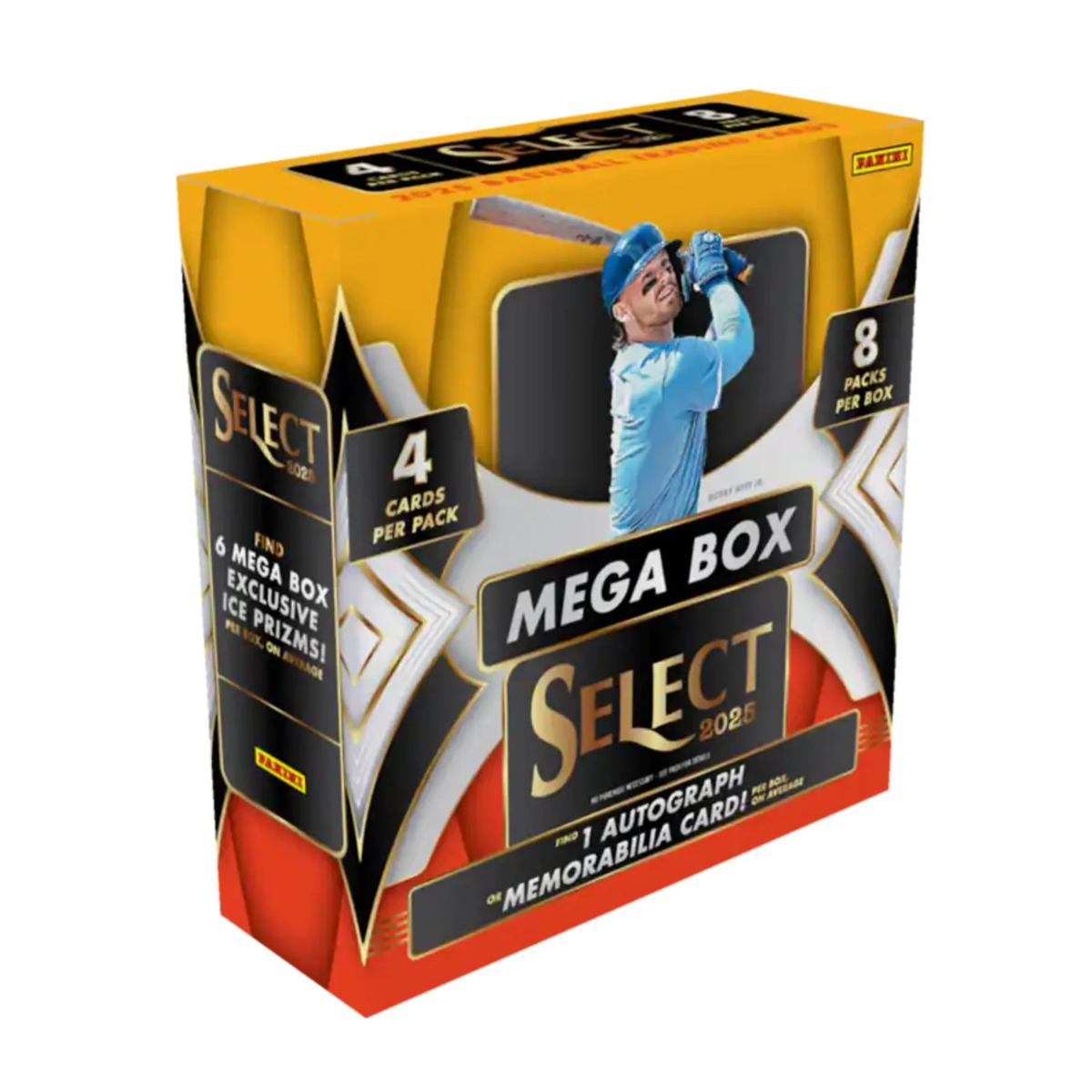 Panini 2025 Select Baseball Mega Box 8 Packs Sports Trading Card Collection