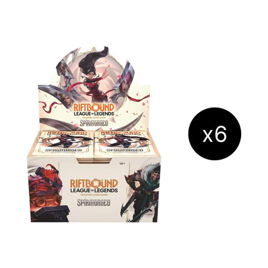 Riftbound LOL TCG SpiritForged Booster Box Case Collectible Card Game (6 Boxes)