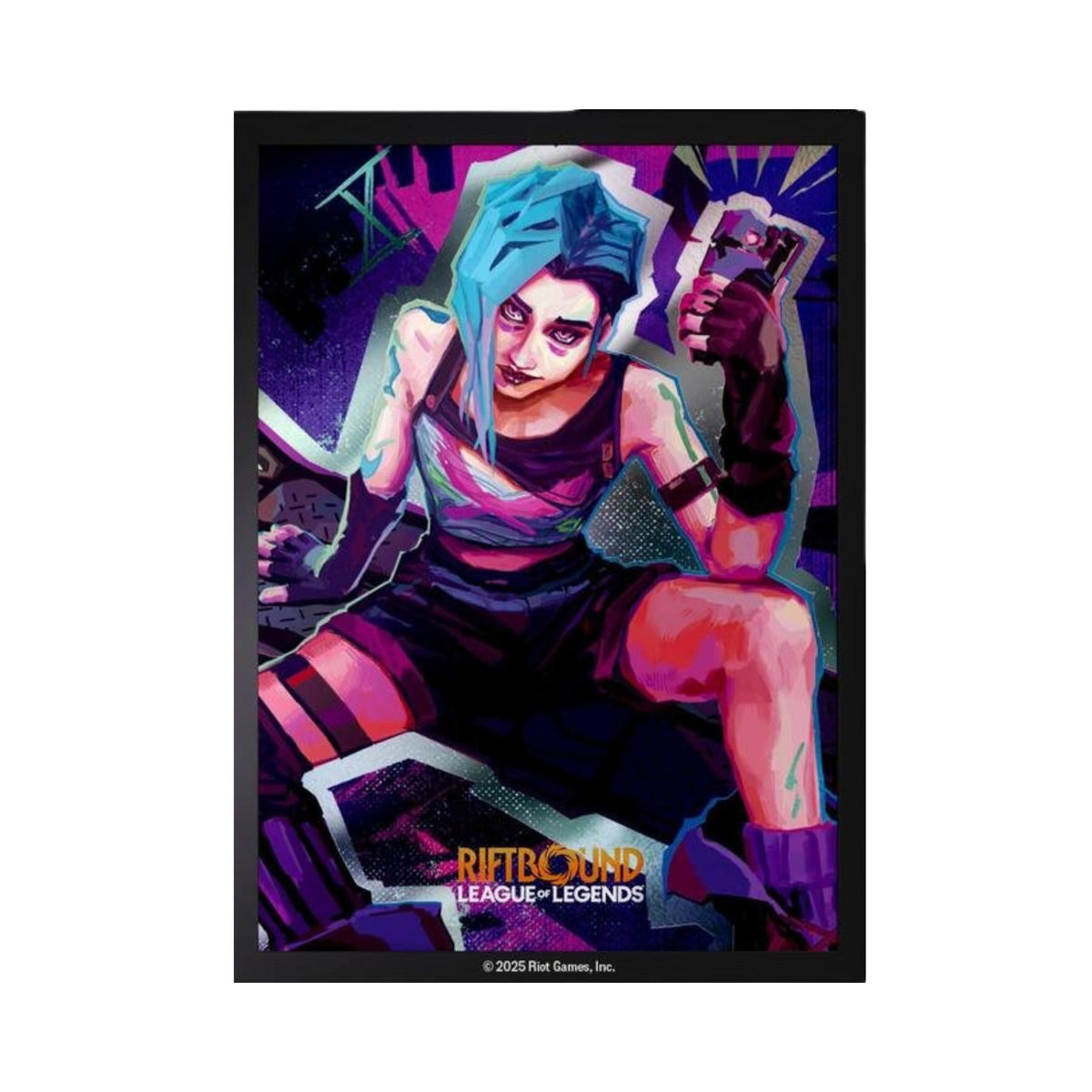 Riftbound League of Legends Jinx Card Sleeves Pack of 100 Gloss Finish Standard Size