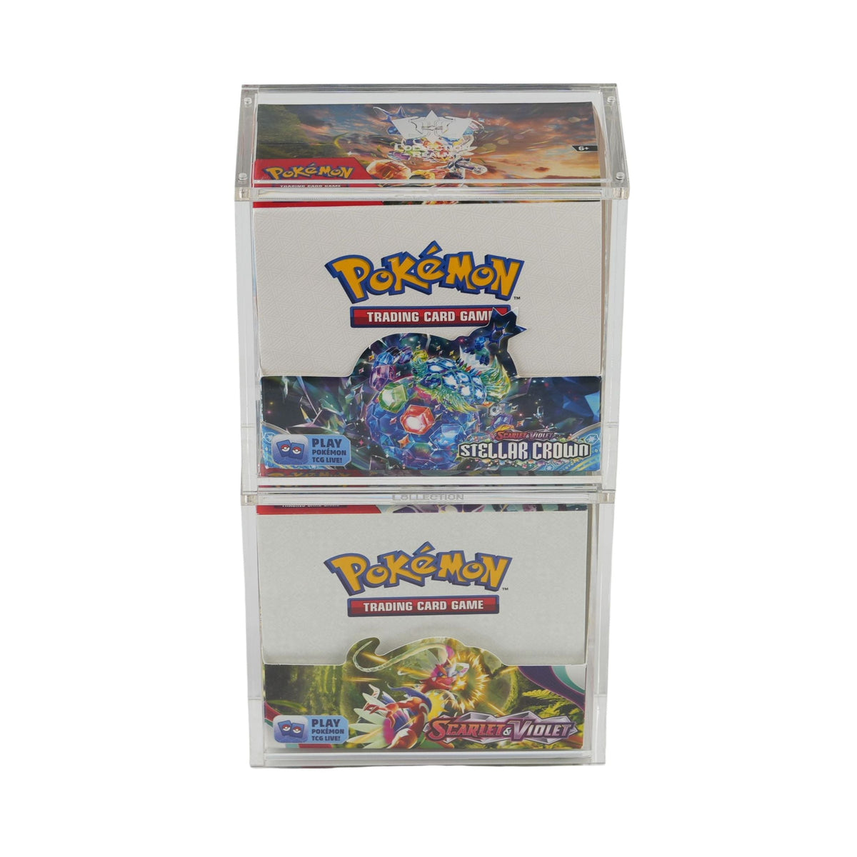 Pokémon Booster Box Acrylic Display Case – Stackable Clear Acrylic Protector with Magnetic Lid, UV Protection, Dust & Moisture Resistant for Collectors - 5-Pack