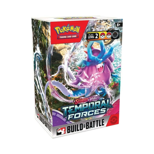 Pokemon TCG SV05 Scarlet and Violet Temporal Forces Build and Battle Box with Booster Packs