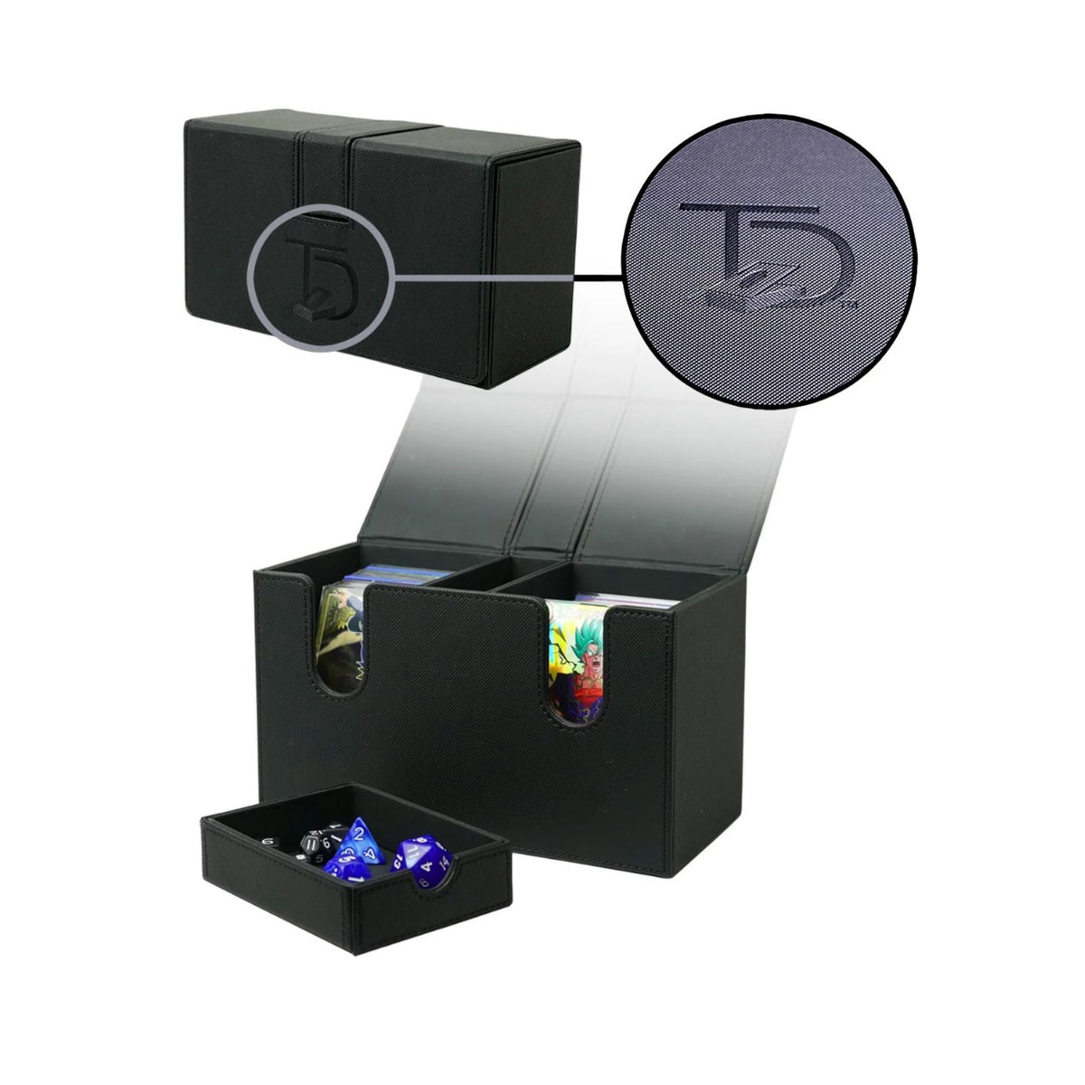 TopDeck 200+ Card Dual Deck Box Trading Card Storage Case for TCG, CCG, and Sports Cards