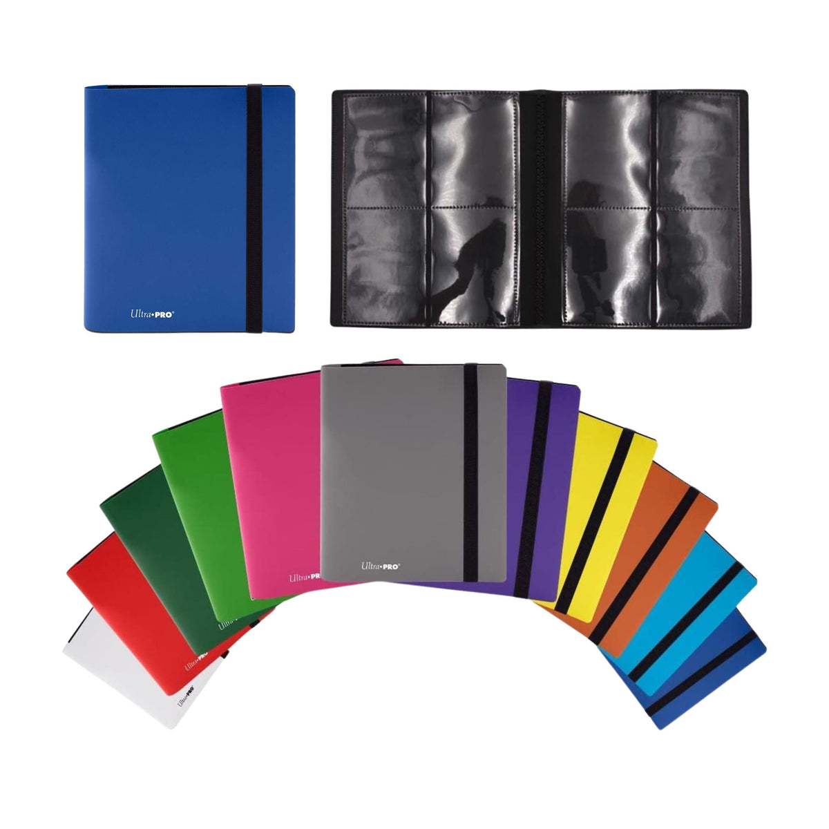 Ultra Pro PRO Binder 4-Pocket – Pacific Blue | Holds 160 Cards | Side-Loading Design | Archival-Safe & Acid-Free | Premium Trading Card Album