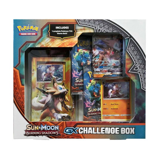 Pokemon TCG Sun and Moon Burning Shadows Lycanroc GX Challenge Box Sealed