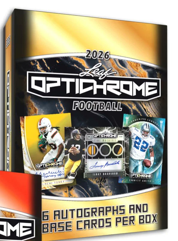 Leaf Optichrome Football Hobby 2026 Sports Trading Card Hobby Box Collection