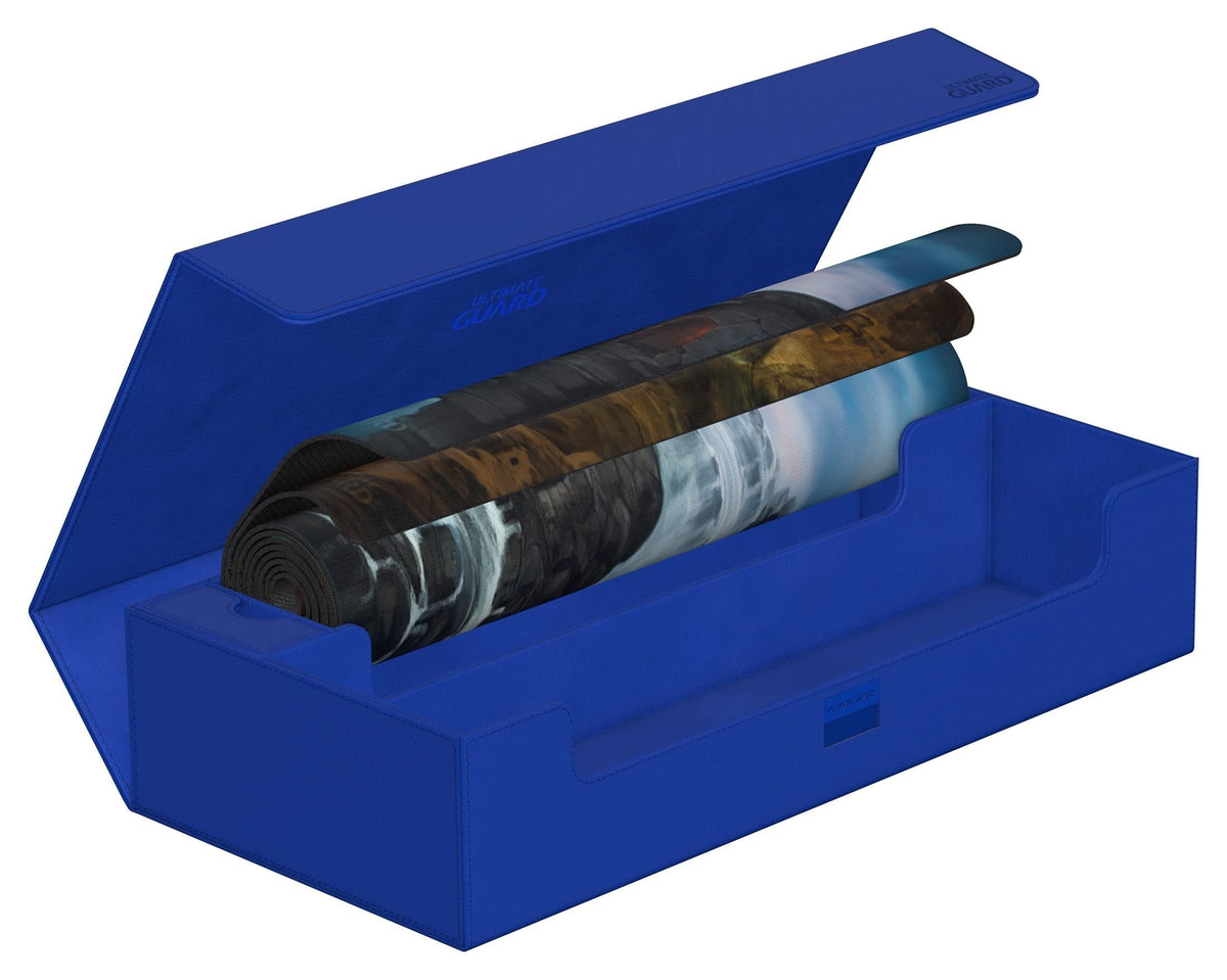 Ultimate Guard Superhive 550+, Deck Case for 550 Double-Sleeved TCG Cards, Blue, Compatible with Boulders, Magnetic Closure & Microfiber Inner Lining