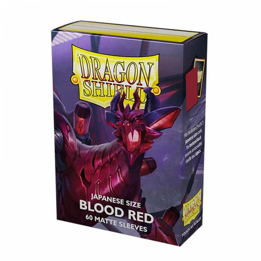 Dragon Shield Japanese Size Matte Card Sleeves Blood Red 60 Count Trading Card Sleeves