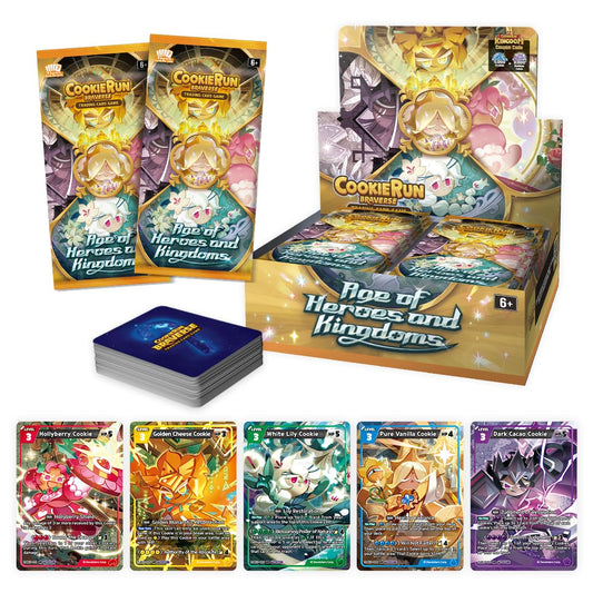 CookieRun TCG: Age of Heroes and Kingdoms Booster Display (Set 2) | Trading Card Game | 28 Booster Packs Per Box | 2 Players | Ages 6+
