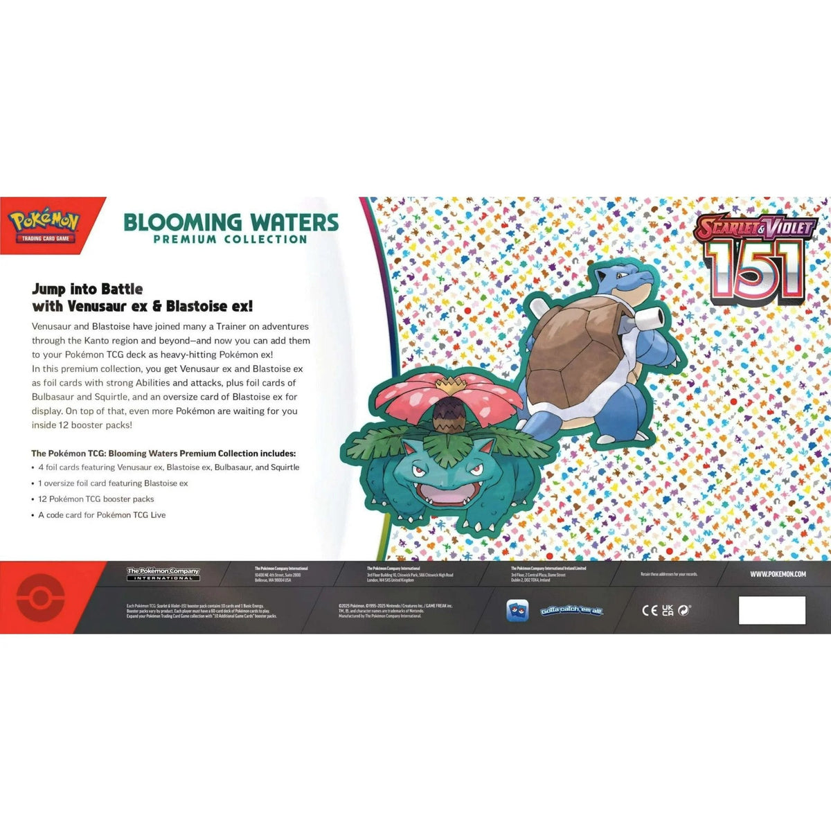 Pokemon TCG Scarlet & Violet 151 Blooming Waters Premium Collection Trading Cards Box Set