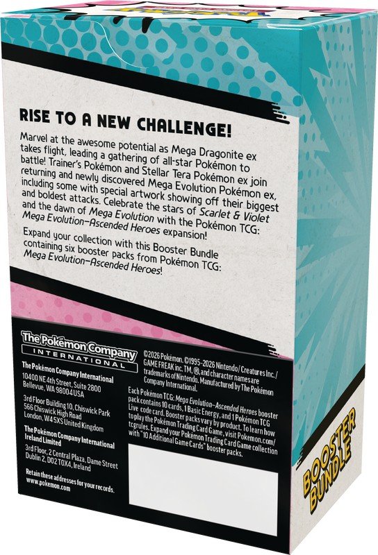 Pokemon Mega Evolution Ascended Heroes Booster Bundle with 6 Booster Packs *PRE-ORDER* Release 4/24/2026