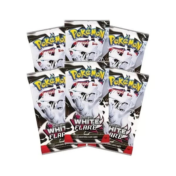 Pokémon TCG Scarlet & Violet White Flare Booster Bundle (6 Packs)