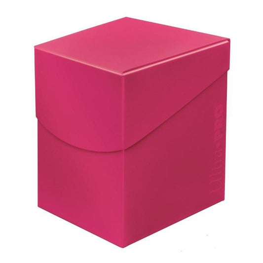 Ultra Pro Deck Box: PRO 100+ Eclipse – Hot Pink | Durable Self-Locking Card Storage Box | Fits 110 Standard Gaming Sleeved Cards | Easy-Access Thumb Notch Design