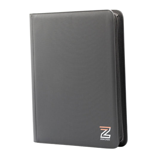 Zion Cases TopLoader 4 Pocket Binder Black Trading Card Storage Album