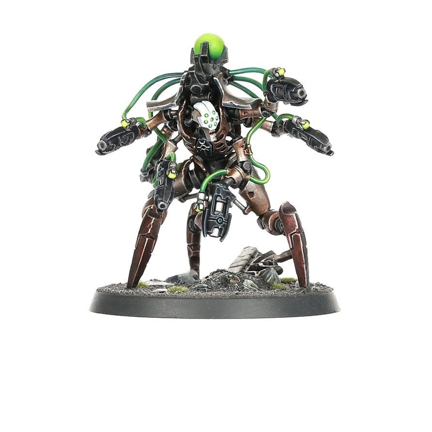 Warhammer 40,000 Necrons Hexmark Destroyer – Necron Elites Miniature with Six Enmitic Disintegrator Pistols, Citadel 50mm Base, Tabletop Wargaming Model Kit