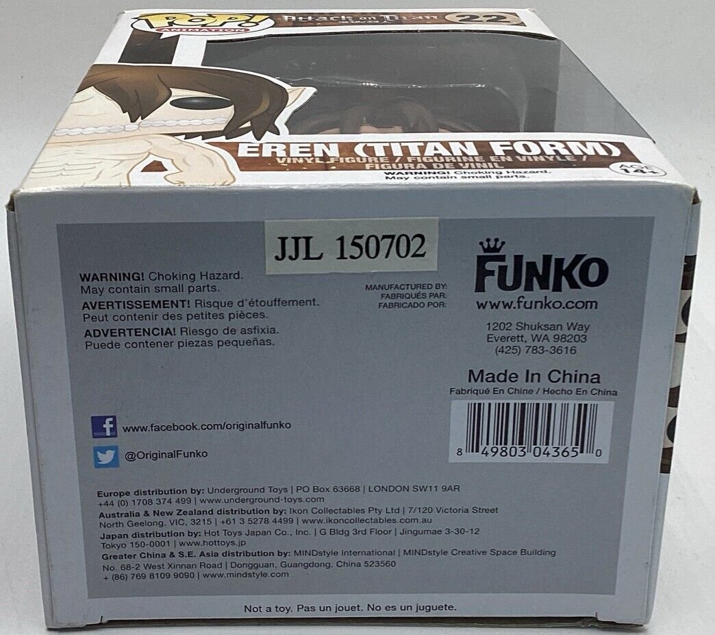 Funko Pop! Vinyl: Attack on Titan - Eren Jaeger #22