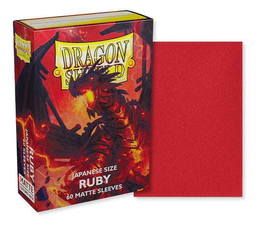 Dragon Shield Japanese Size Matte Card Sleeves - Ruby 60ct – Trading Card Protection