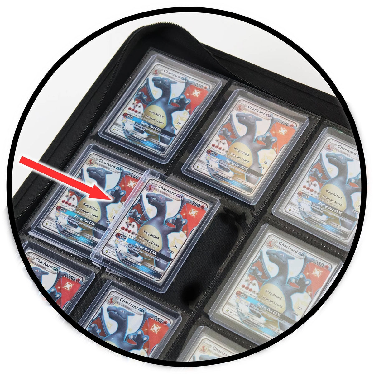 TopDeck Top Loader Binder for 216 Cards, 9 Pocket Side Loading Trading Card Album, Premium PU Leather Binder with Zipper, Acid-Free Non-PVC Pages, Compatible with Standard Toploaders for Sports & TCG Cards