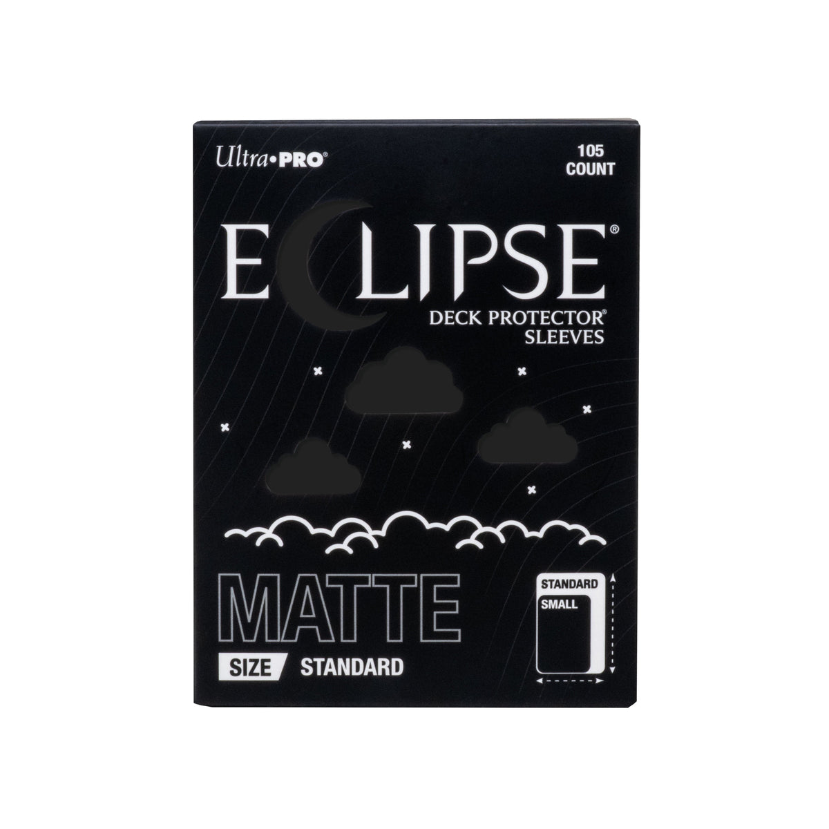 Ultra Pro Eclipse Matte Standard Deck Protector Sleeves - Jet Black, 105ct - Opaque, Split-Resistant, Premium Shuffle Feel for TCG, Card Games & Collectors (PRE-ORDER AUGUST)