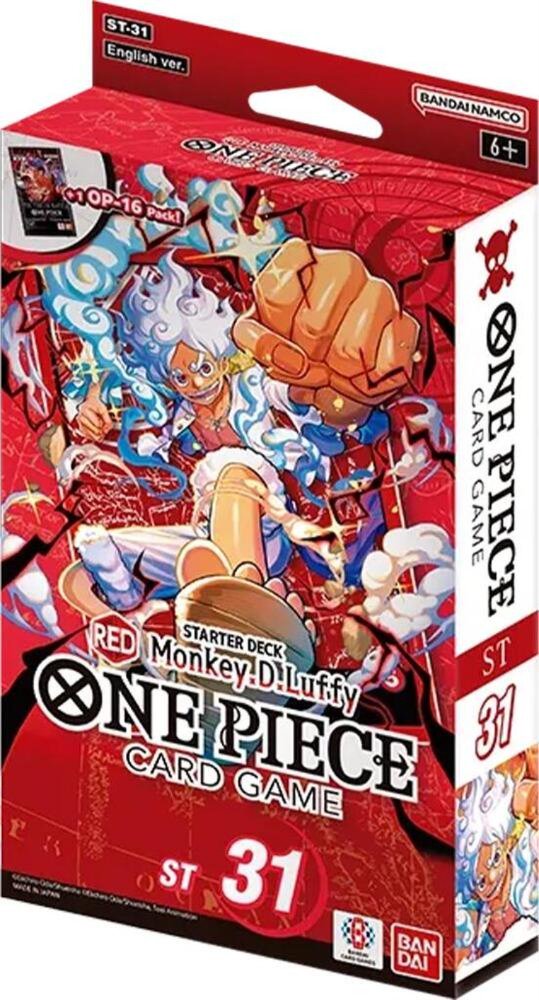ONE PIECE Card Game Starter Deck ST-31 RED Monkey D. Luffy | Official Bandai Trading Card Game | 51-Card Ready-to-Play Deck with Leader Card, 10 DON!! Cards & Rules Index