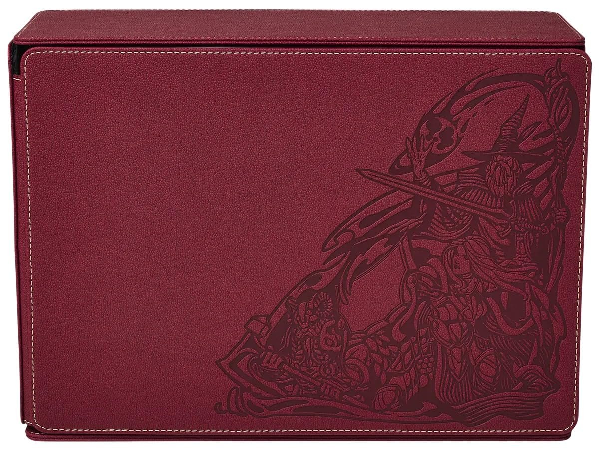 Dragon Shield Role Playing Game Master Companion Blood Red – Compatible with Official DND Spell Cards - 6 Foam Trays with Room for a Total of Over 40 Miniatures of Various Sizes