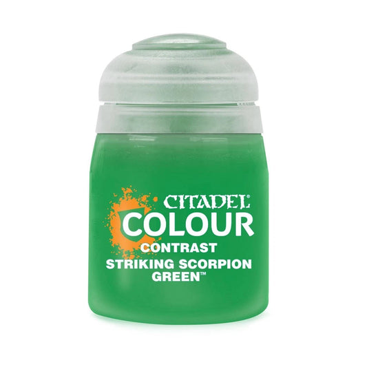Warhammer Citadel Contrast: Striking Scorpion Green Paint Bottle 18ml
