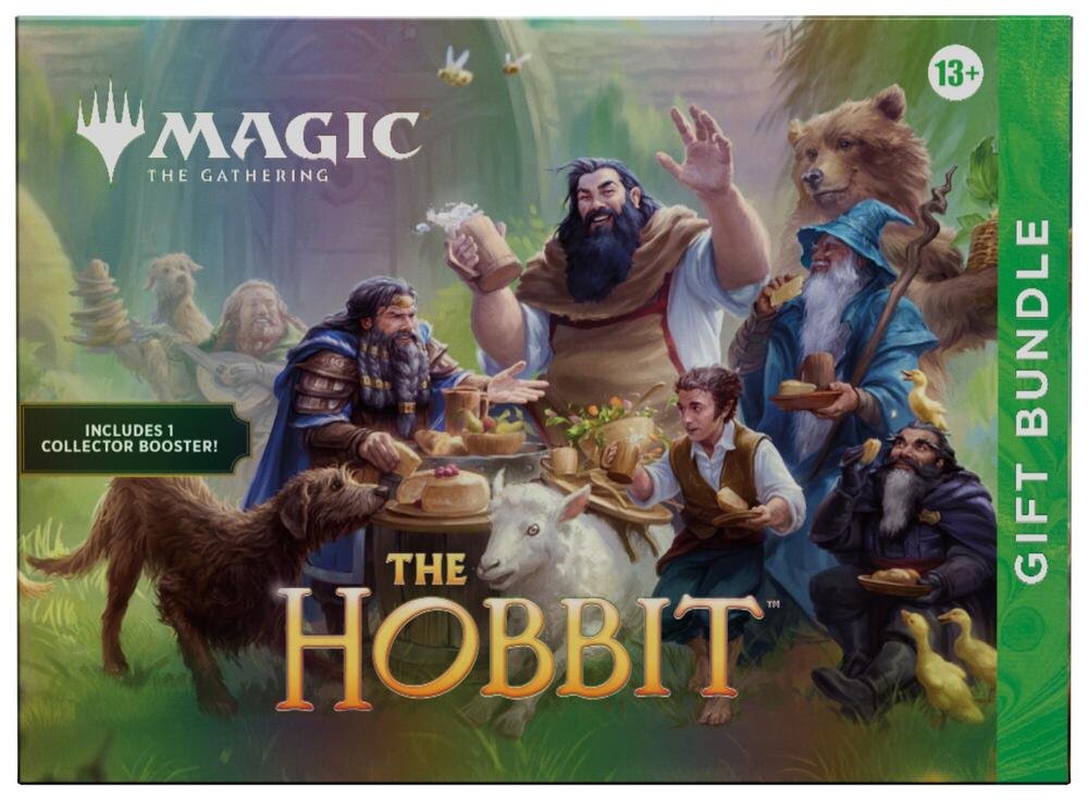 Magic The Gathering The Hobbit Gift Bundle with 9 Play Boosters, 1 Collector Booster, Foil Promo Card, Full-Art Lands, Trading Cards & Collectibles TCG Set