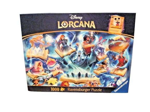 Disney Lorcana TCG Glimmers Realm Puzzle Sapphire, Ravensburger 1000 Piece Puzzle, Disney Lorcana Art Puzzle for Adults, Disney Puzzle 1000 Pieces Collectible Jigsaw