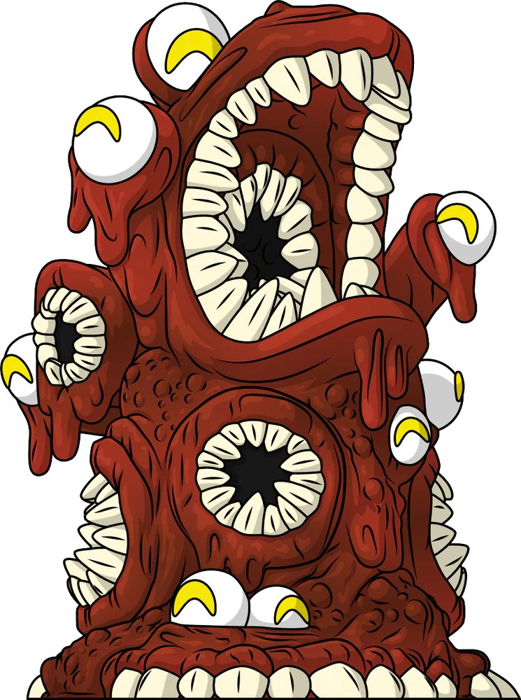 Gibbering Mouther Youtooz Dungeons and Dragons Collection - Approx. 4.9" Collectible Vinyl Figure #2 with Window Display Box