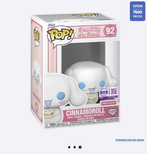 Cinnamoroll #92 Funko Pop! Hello Kitty and Friends - Diamond Collection Glitter LE 7500 - Approx. 2.75" Collectible Vinyl Figure Bundled with Display Box Protector Case