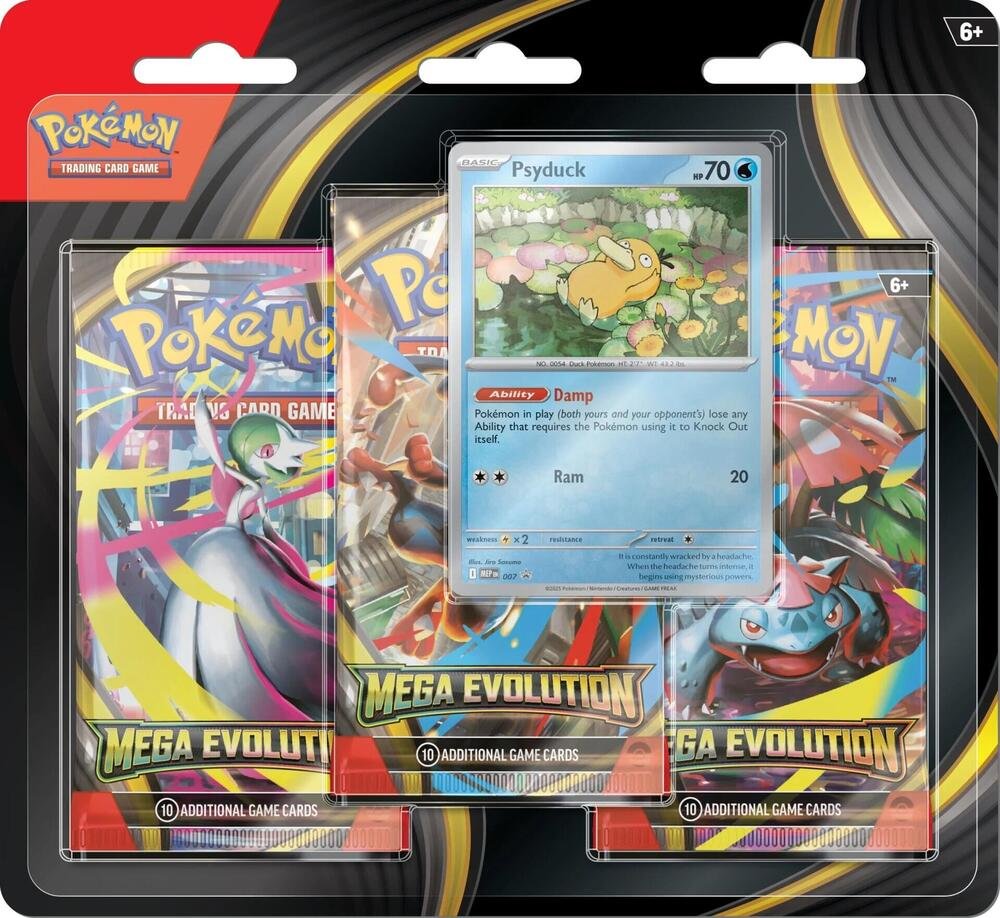 Pokémon TCG Mega Evolution 3 Pack Blister [Psyduck] ME01