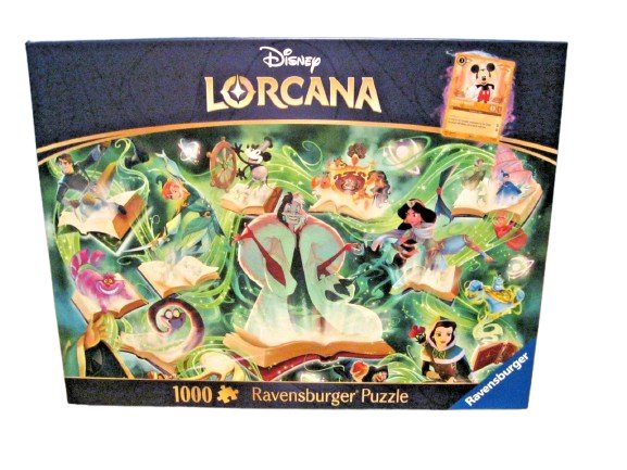 Disney Lorcana TCG Glimmers of the Realm Emerald 1000 Piece Puzzle by Ravensburger | Disney Lorcana Jigsaw Puzzle | Ravensburger Disney Puzzle for Adults | Premium Disney Collector Puzzle